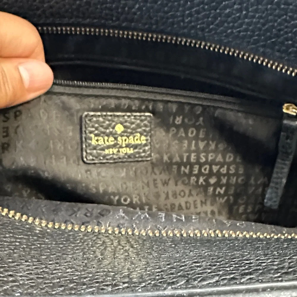 Kate Spade Black Pebbled Leather Tote - Picture 7 of 13
